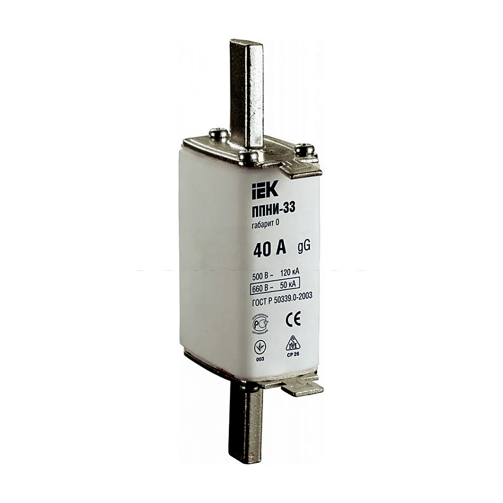 Плавка вставка запобіжника IEK ППНИ-33 0 40А DPP20-040
