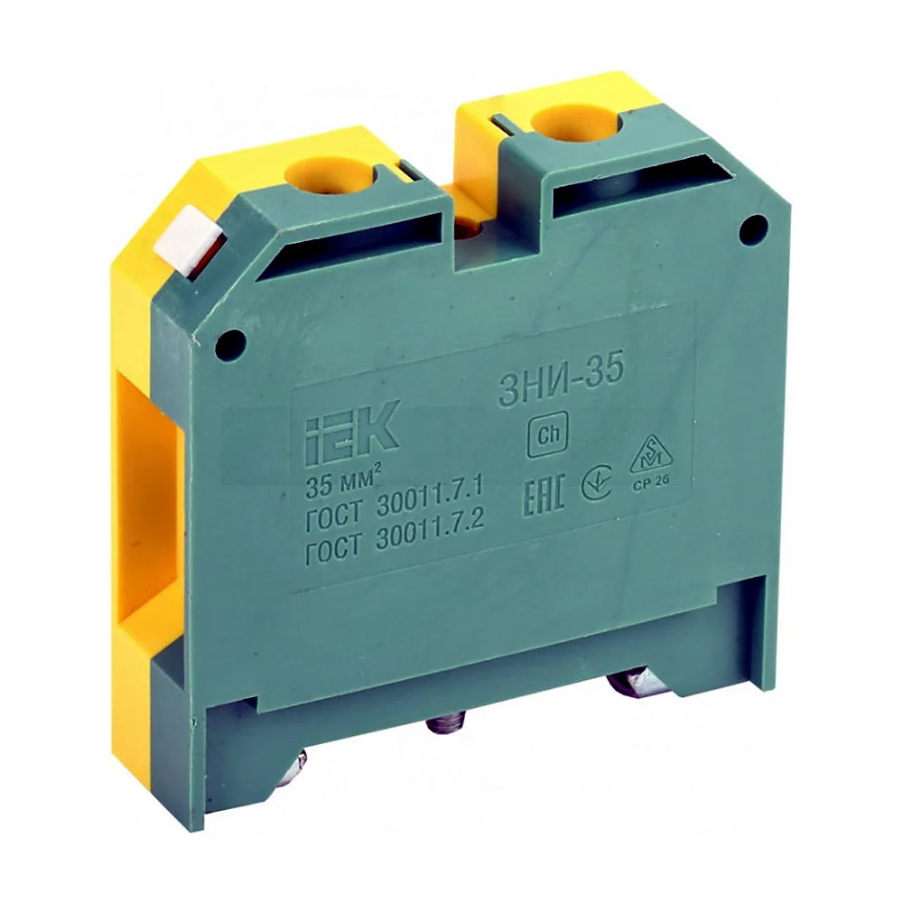 Клемник набірний IEK ЗНИ-35PEN 35 мм² JXB-земля YZN20-035-K52