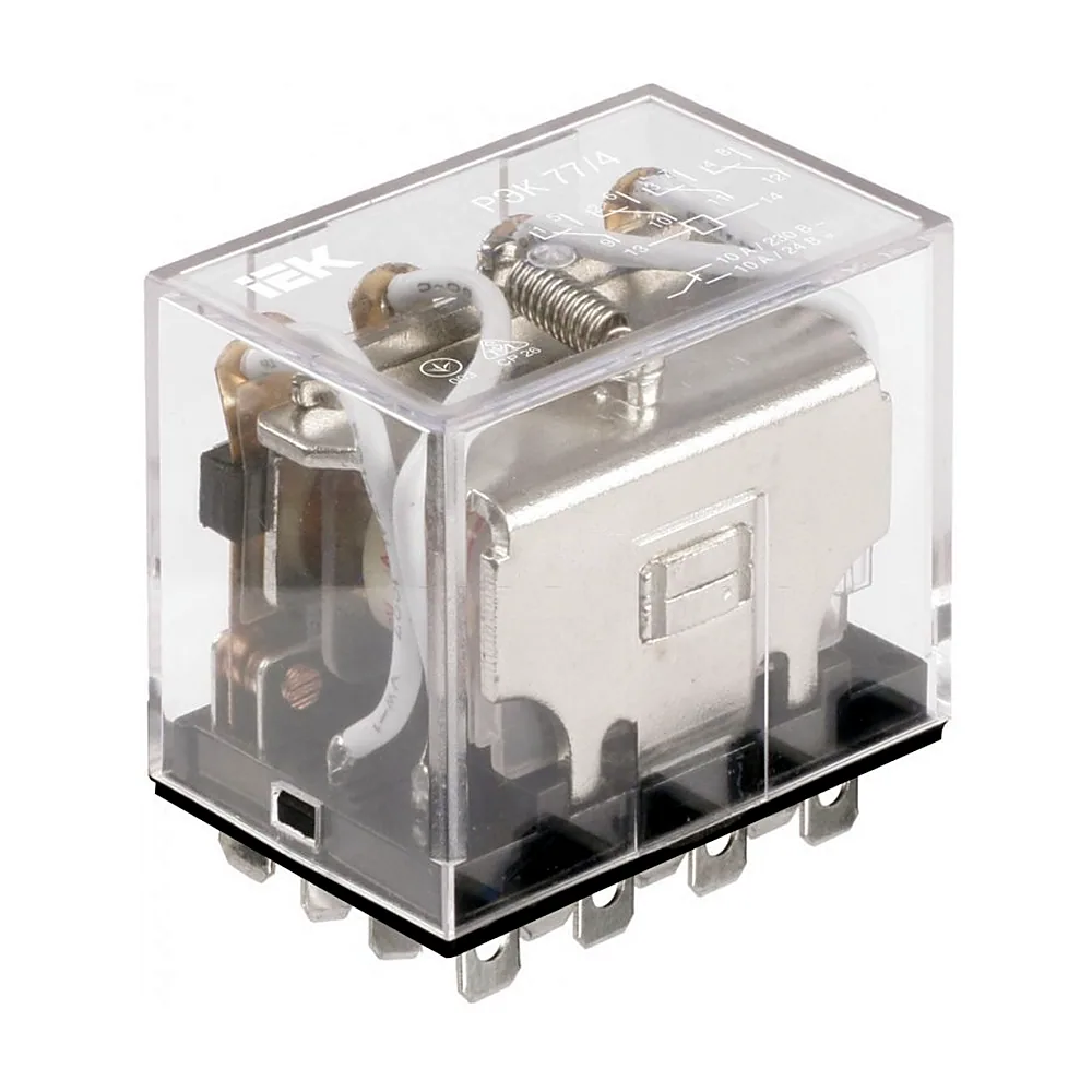 Проміжне реле IEK РЭК77/4 LY4 10A 12В DC RRP10-4-10-012D