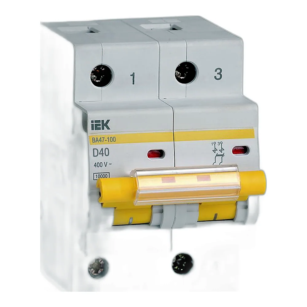 Автоматичний вимикач IEK ВА47-100 2Р 40A 10кА D MVA40-2-040-D
