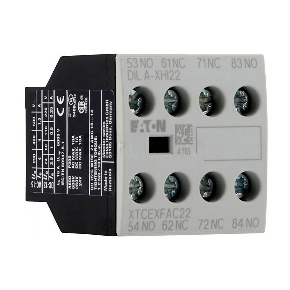 Модуль допоміжних контактів Eaton DILA-XHI22 16А 2р-2з 276426