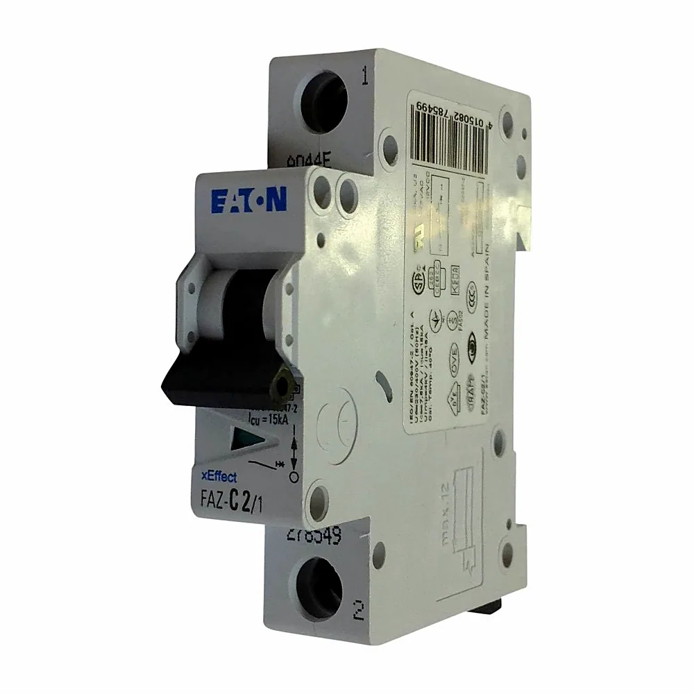 Автоматичний вимикач Eaton FAZ-C2/1 1P 2A 15kA 278549
