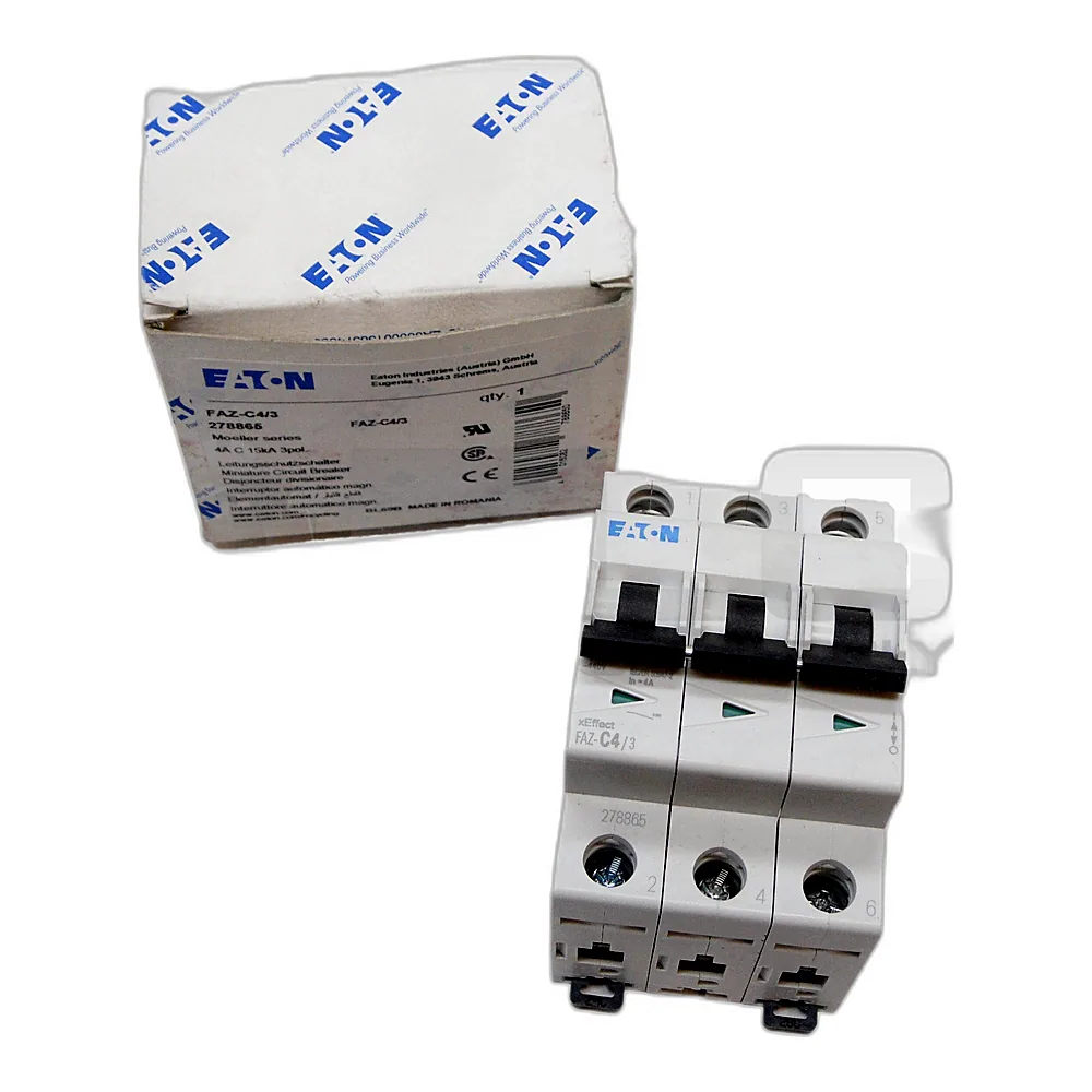 Автоматичний вимикач Eaton FAZ C4/3 3P 4A 15kA 278865