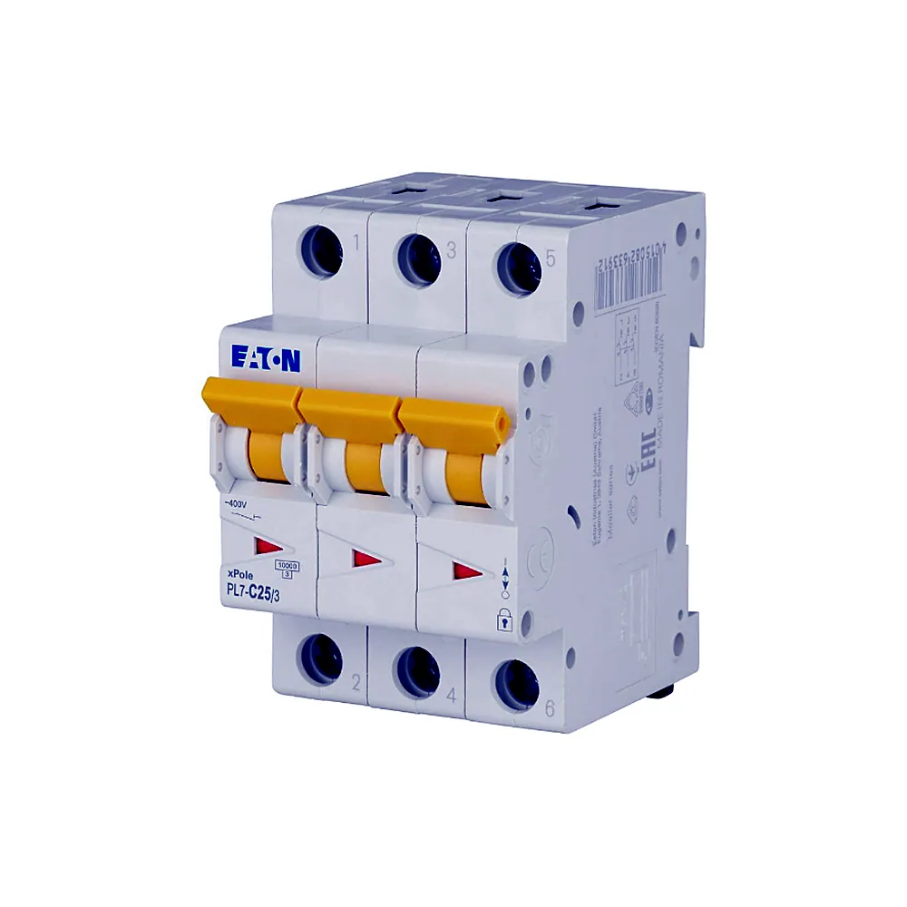 Автоматичний вимикач Eaton PL7 C25/3 3Р 25A 10kA C 263411