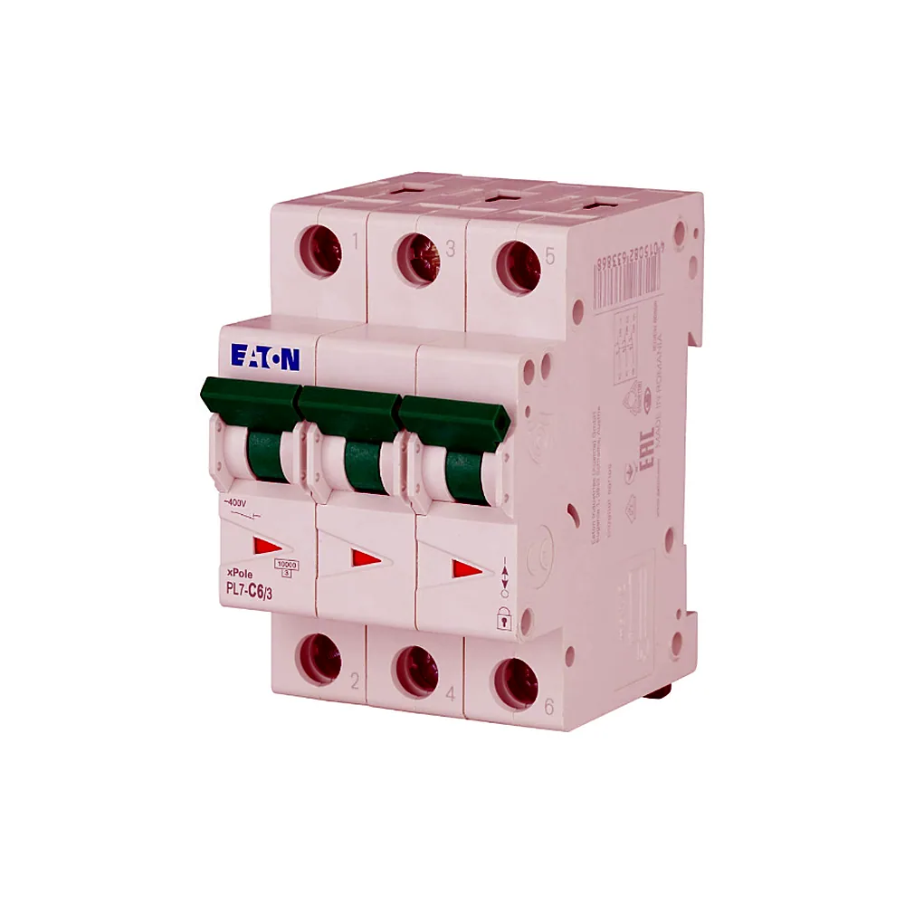 Автоматичний вимикач Eaton PL7 C 6A 3P 10kA 263406