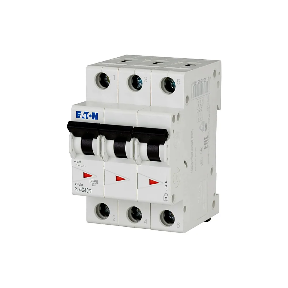 Автоматичний вимикач Eaton PL7 C40/3 3Р 40A 10kA C 263413