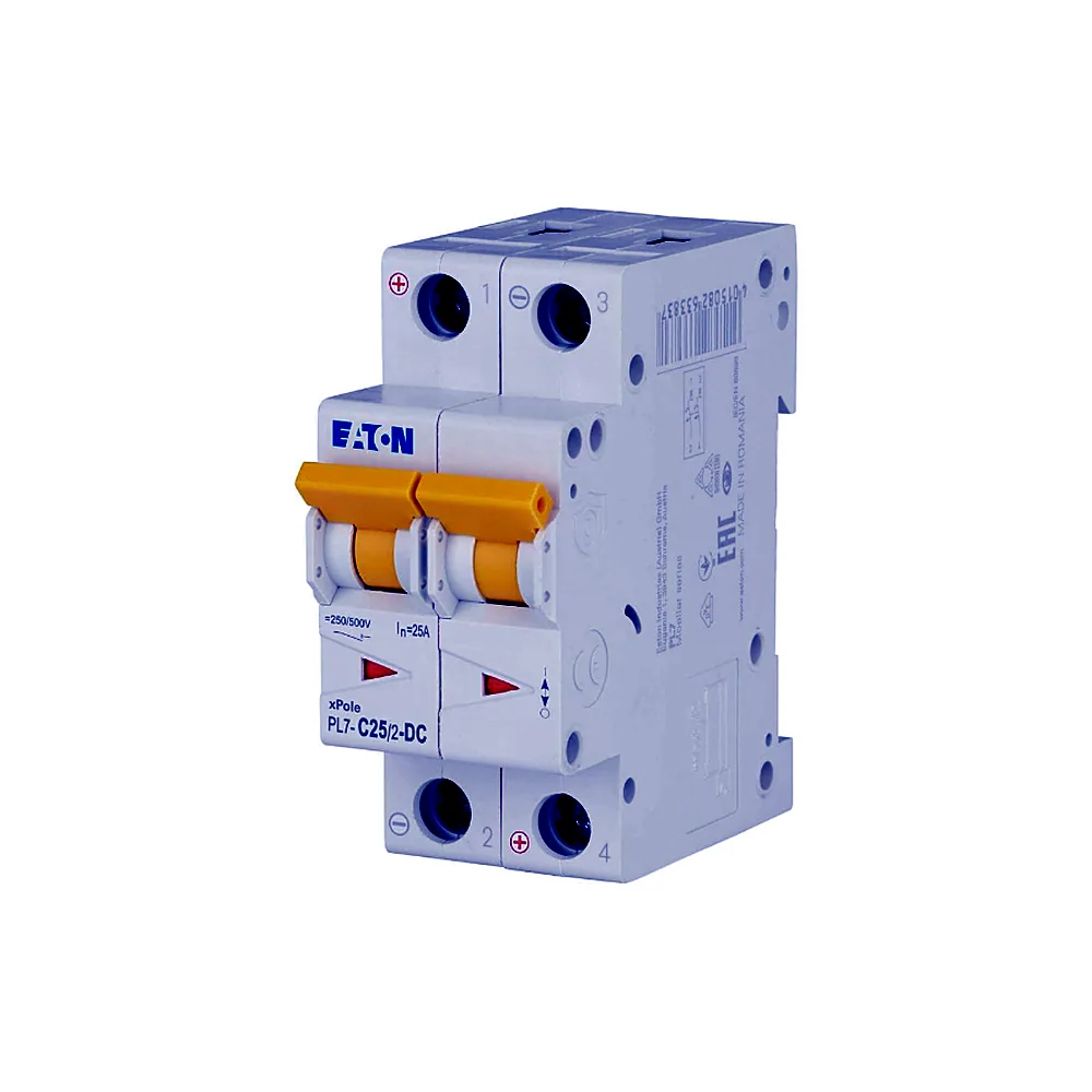 Автоматичний вимикач Eaton PL7 C 25A 2P DC 264904