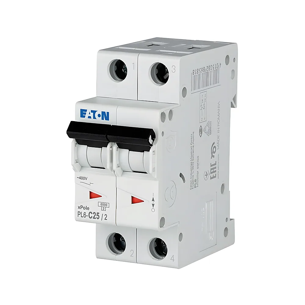 Автоматичний вимикач PL6 C25/2 2P C 25 А 6 кА Eaton 286569
