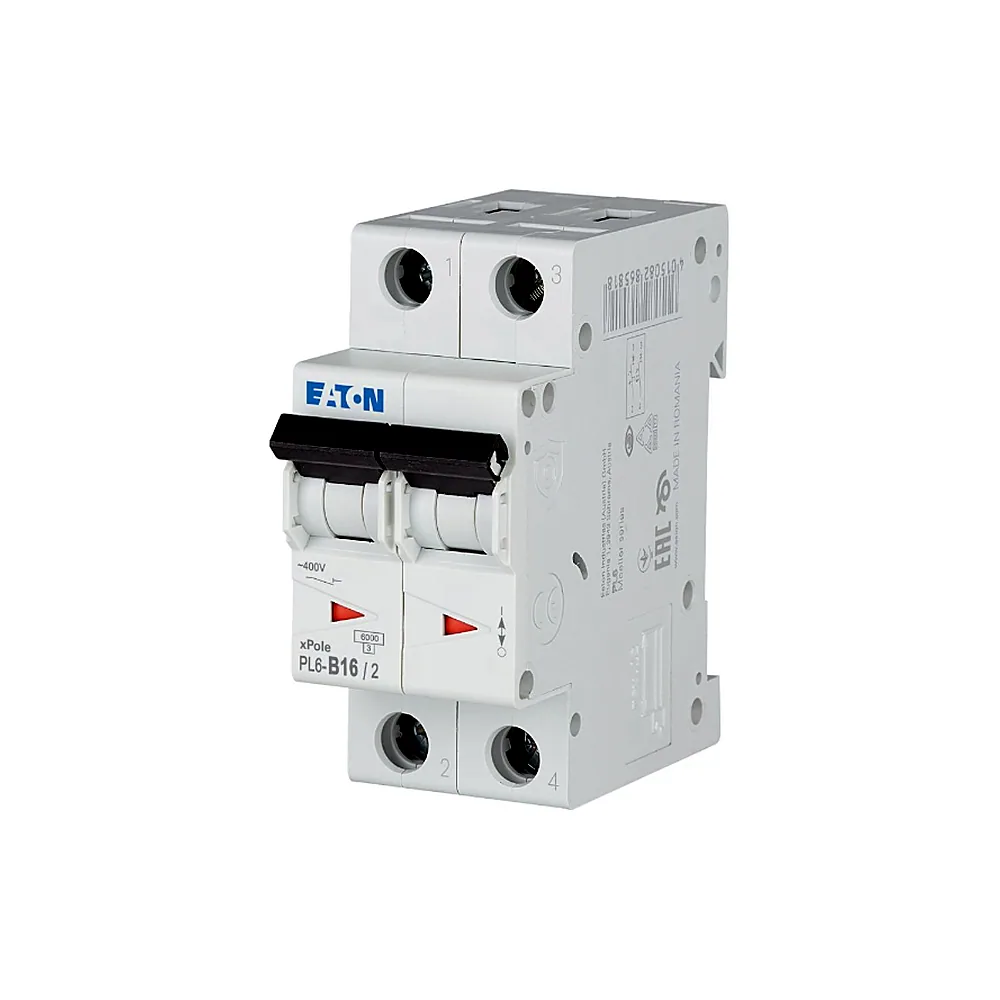 Автоматичний вимикач Eaton PL6 B 16A 2P 286555