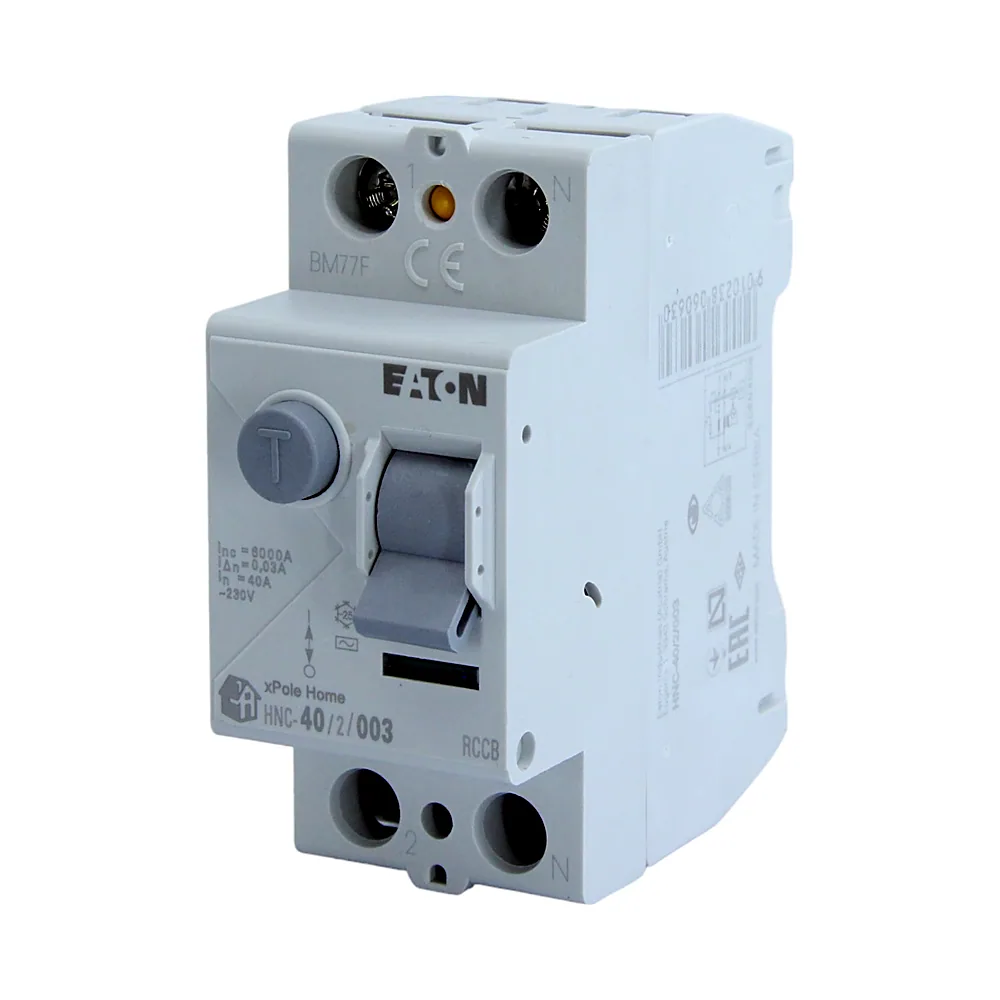 Пристрій захисного відключення Eaton xPole Home HNC-40/2/003 2P 40А 30мА 4,5кА 194691