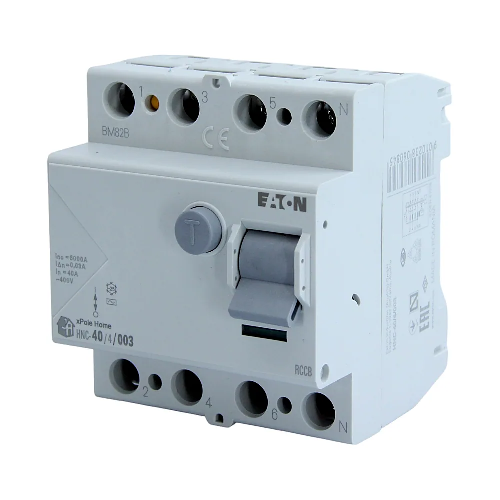 Пристрій захисного відключення Eaton xPole Home HNC-40/4/003 4P 40А 30мА 4,5кА 194694