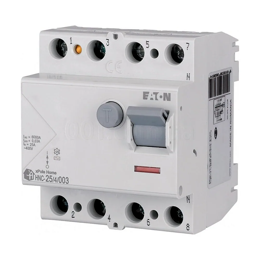 Пристрій захисного відключення Eaton xPole Home HNC-25/4/003 4P 25А 30мА 4,5кА 194693