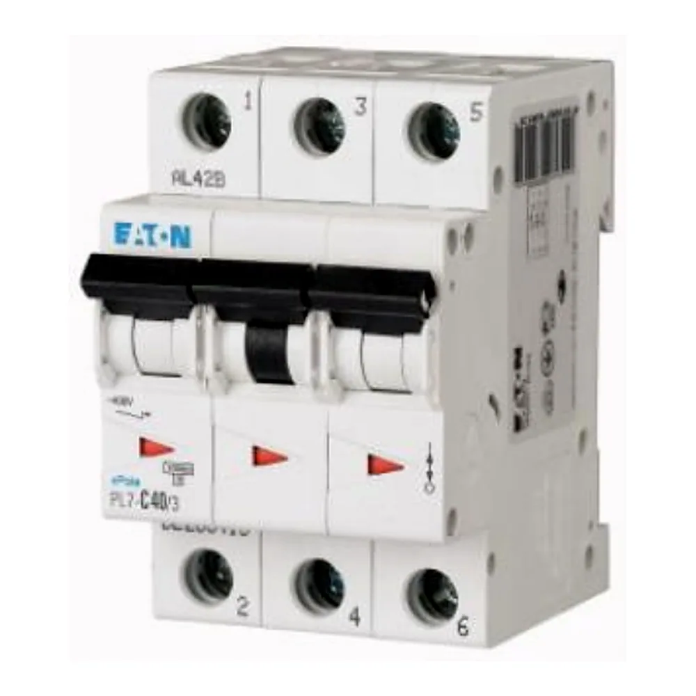 Автоматичний вимикач Eaton PL6 D 40A 3P 6kA 286617